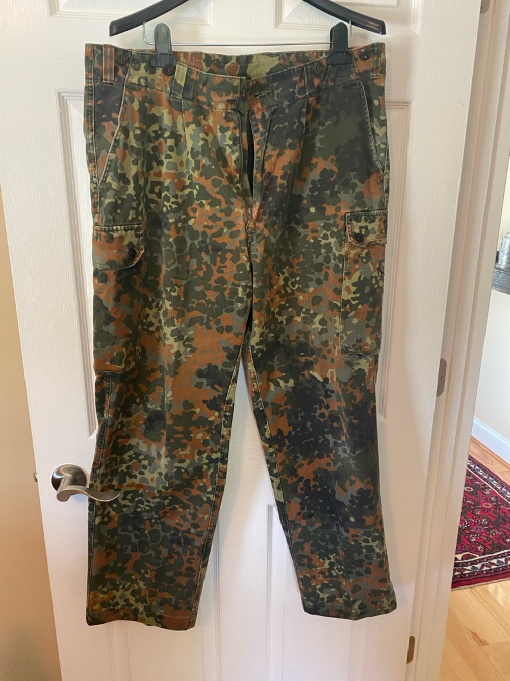 German Flecktarn Camo Cargo Pants Military Surplus Bundeswehr Size 38 Tactical